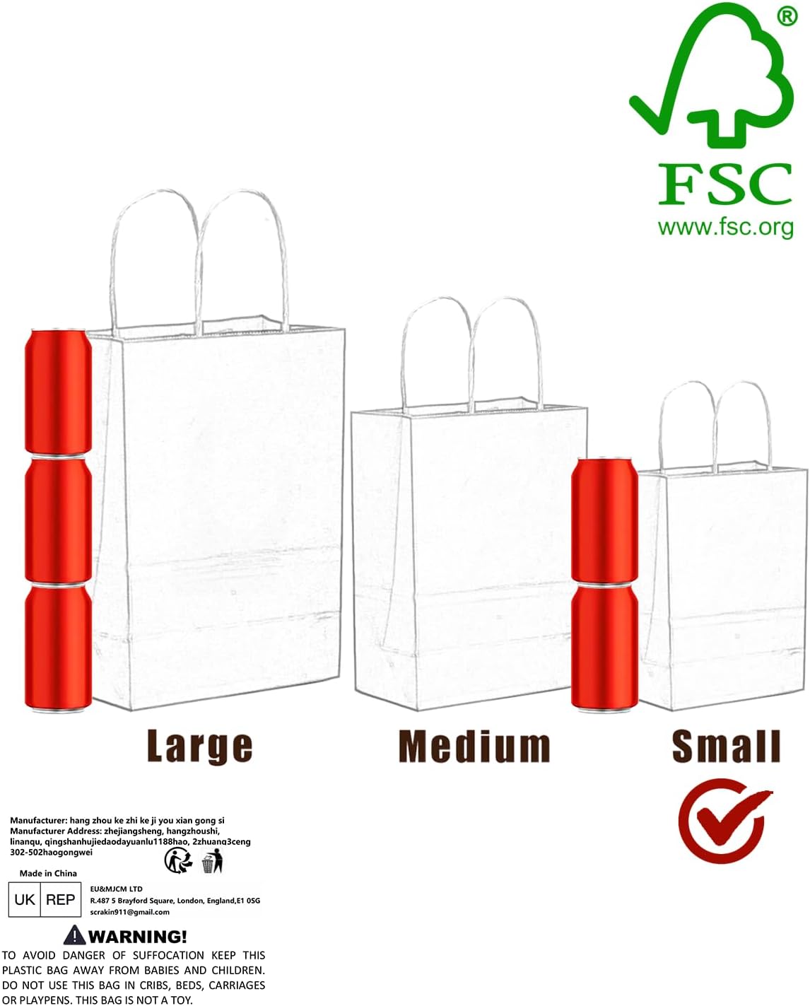 Thumbnail 4 de Gcardist 32Pcs Kraft Geschenktüten mit Griffen 21x15x8cm in Rot – Umweltschonende Mehrfachverwendung