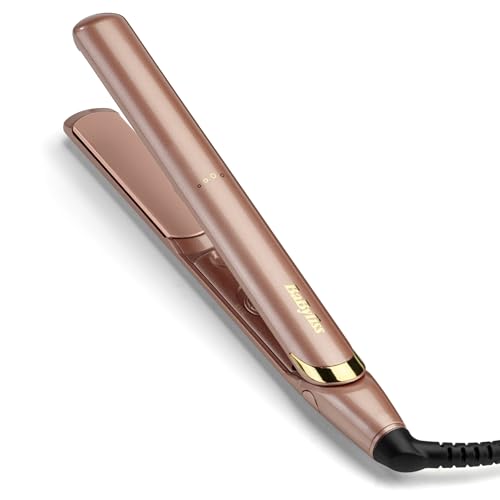Detalle de BaByliss Rose Gold Hair Straighteners with Ceramic Plates (2598U)