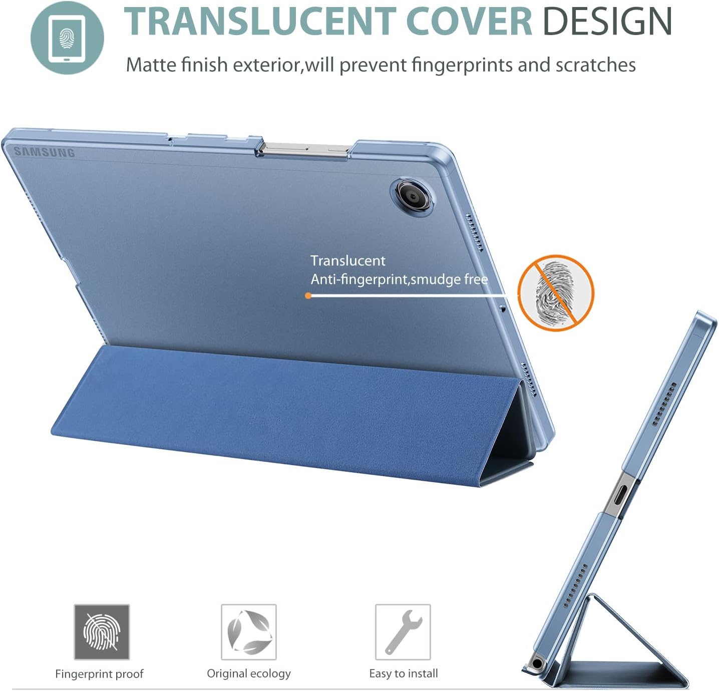 Thumbnail 3 de ProCase Hülle für Galaxy Tab A8 10.5 (SM-X200 / X205, 2022) – Dreifach-Falt Klappcase mit Ständer und Smart Cover