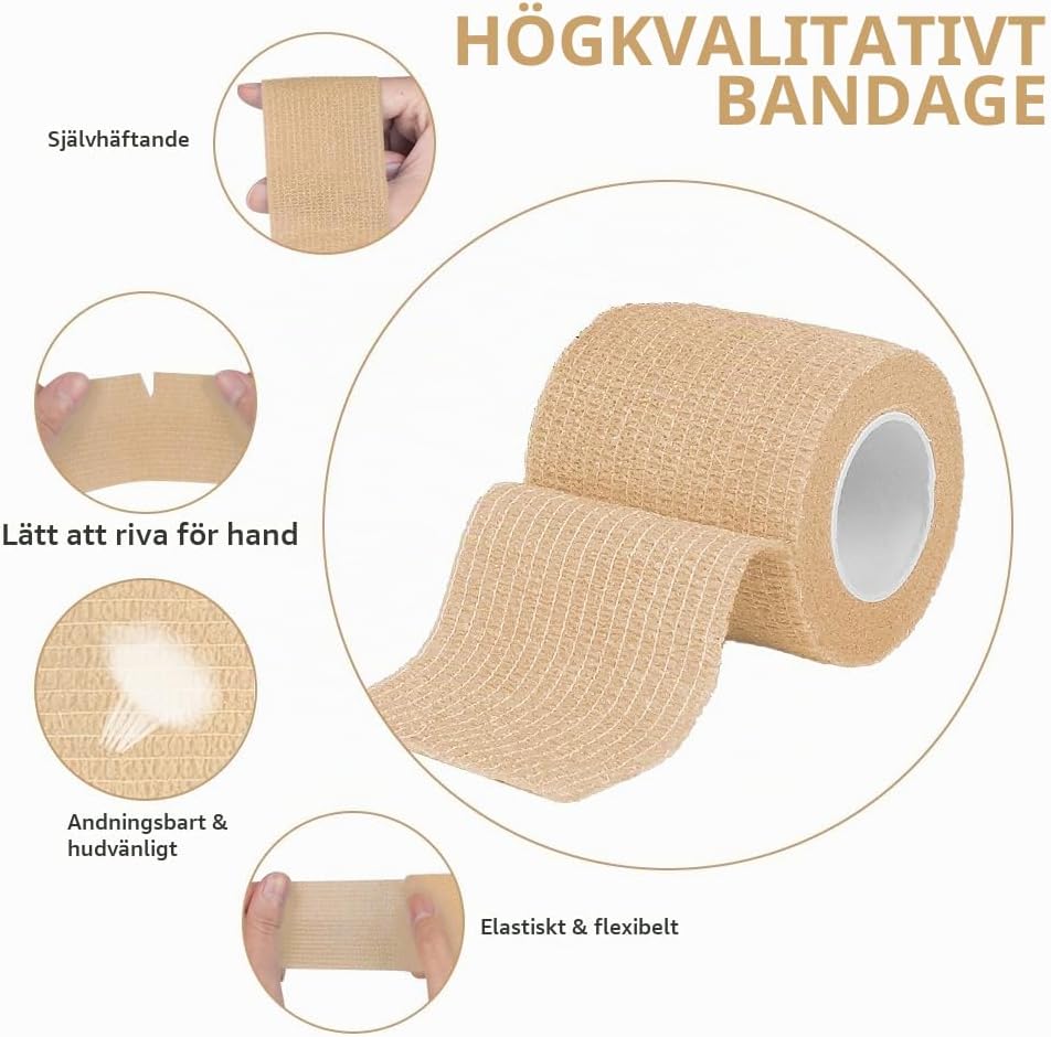 Detalle de ACWOO självhäftande bandage, 8 rullar à 5 cm x 4,5 m