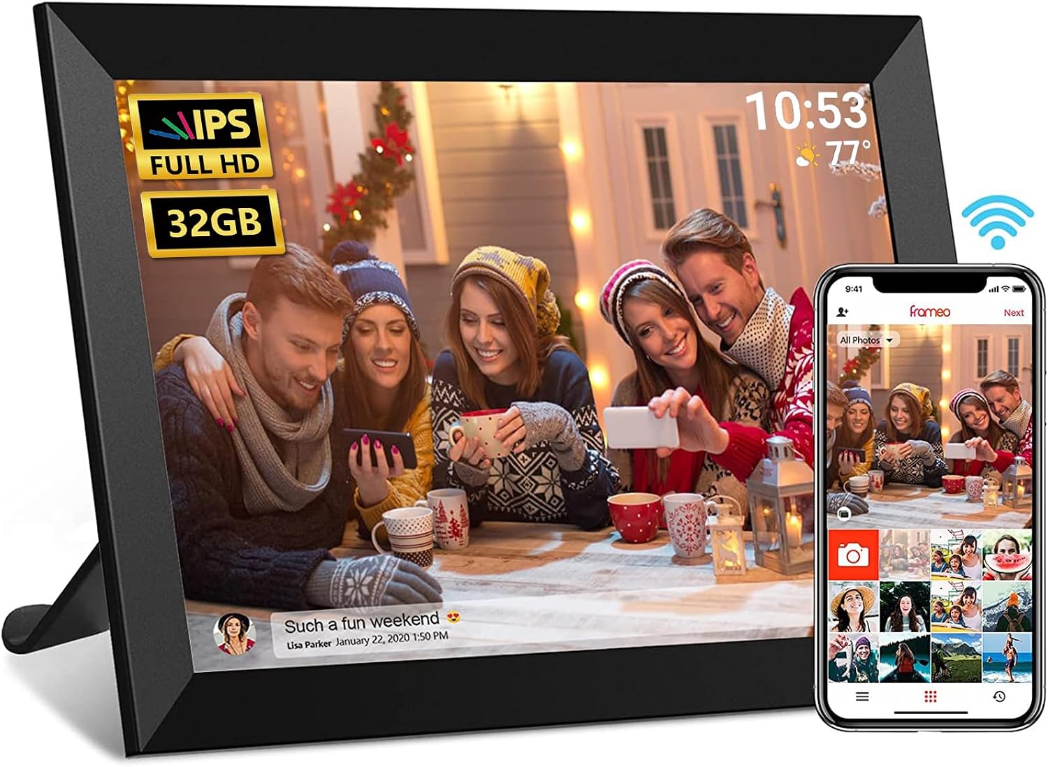 Detalle de Frameo WiFi Digital Photo Frame, 10.1-Inch
