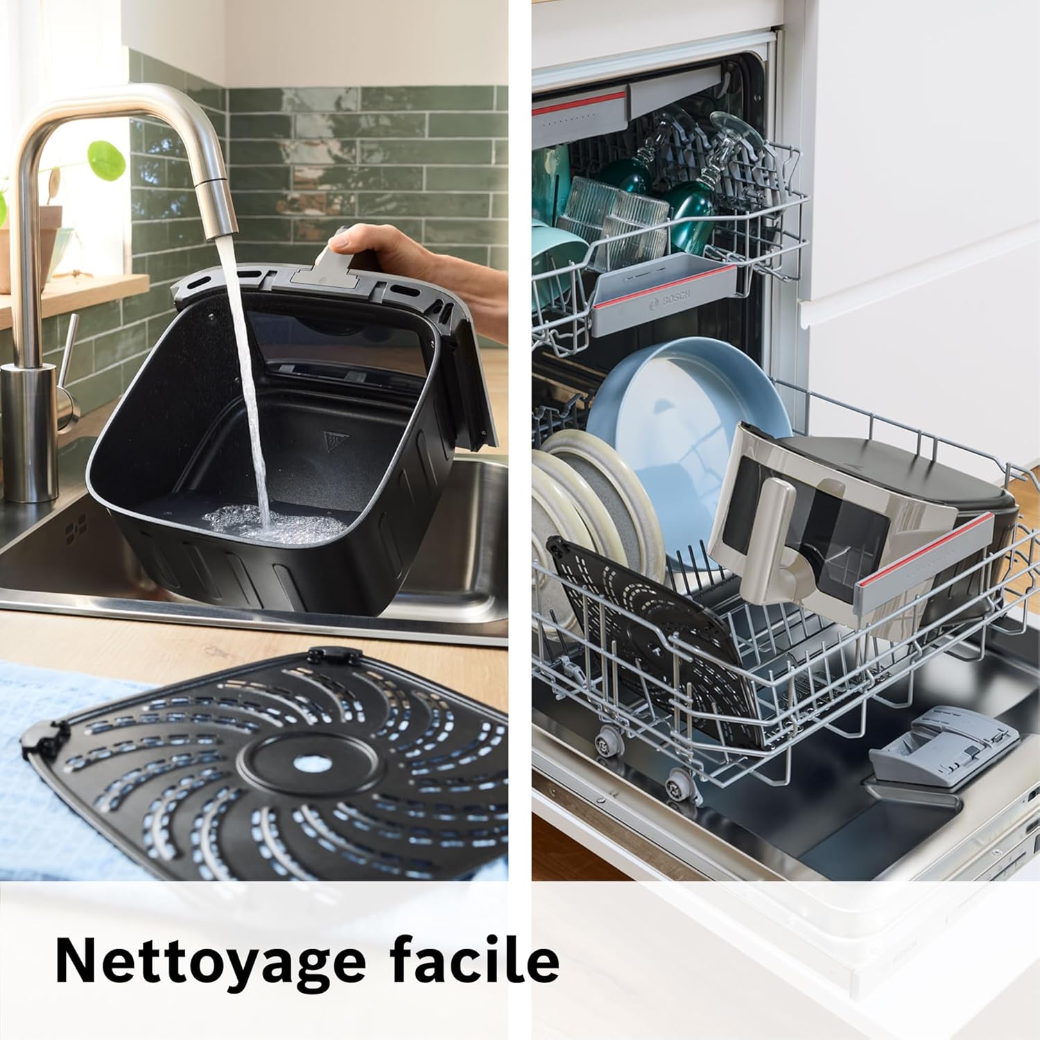 Thumbnail 4 de Friteuse à air Bosch Série 6 XXL MAF671C0 – 7,2 L, cuisson éclairée, beige satin