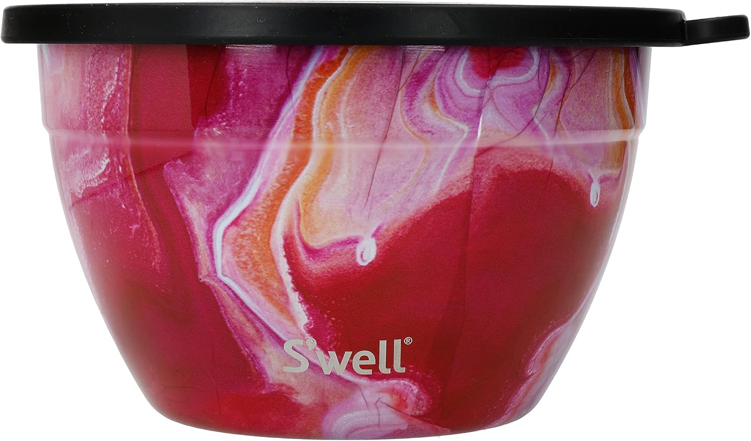 Detalle de S'well Rose Agate Salad Bowl Kit, 1.9L Stainless Steel with Removable Tray
