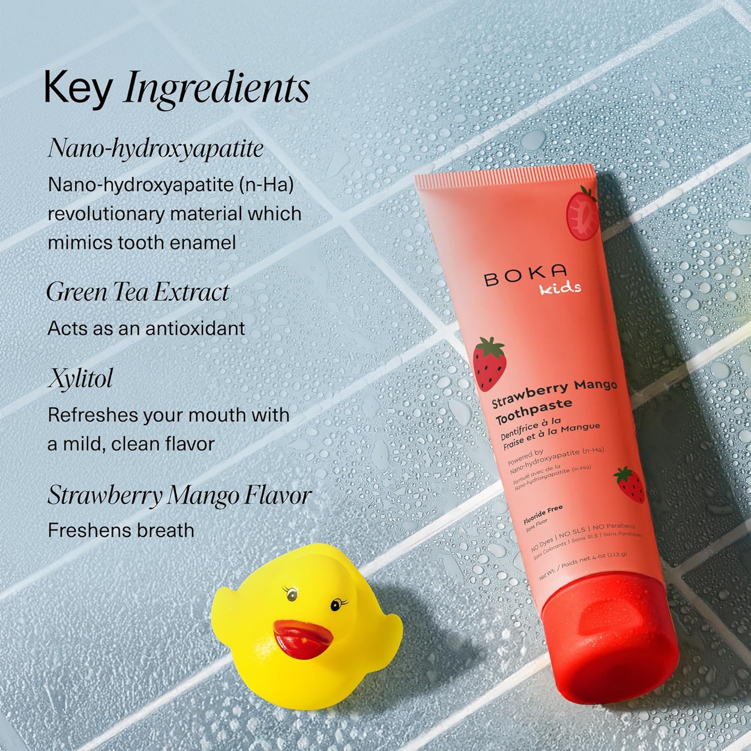 Thumbnail 4 de Boka Fluoride-Free Nano Hydroxyapatite Toothpaste (Strawberry Mango), 4 oz