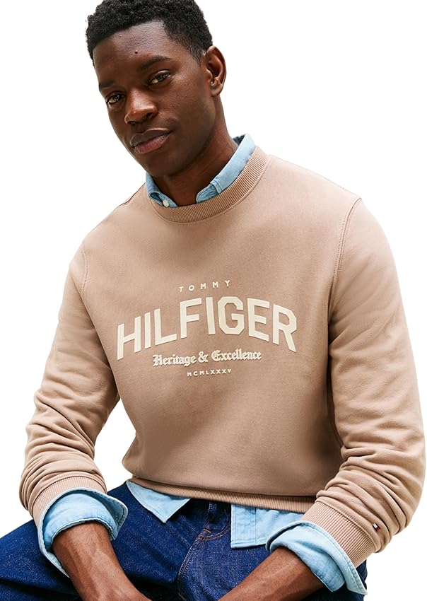 Thumbnail 2 de Tommy Hilfiger Arch Crew Neck Sudadera M beige