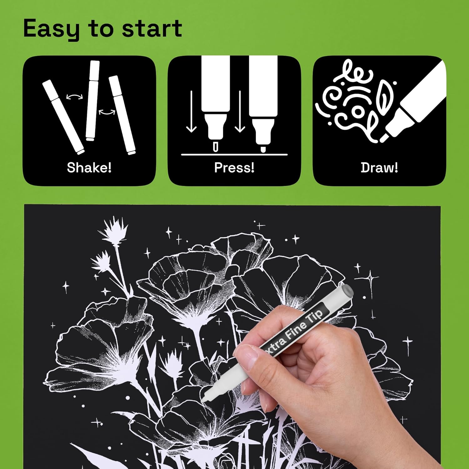 Thumbnail 6 de ARTISTRO 5 White Paint Pen for Glass Marking ⚙️