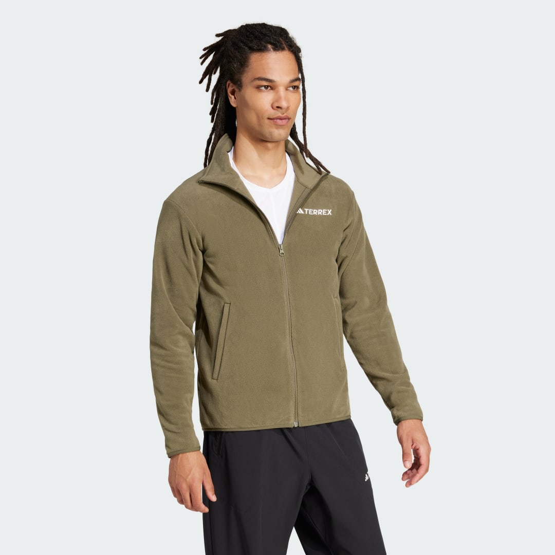 Thumbnail 2 de Chaqueta de felpa con cremallera Multi Essentials de Adidas, en verde