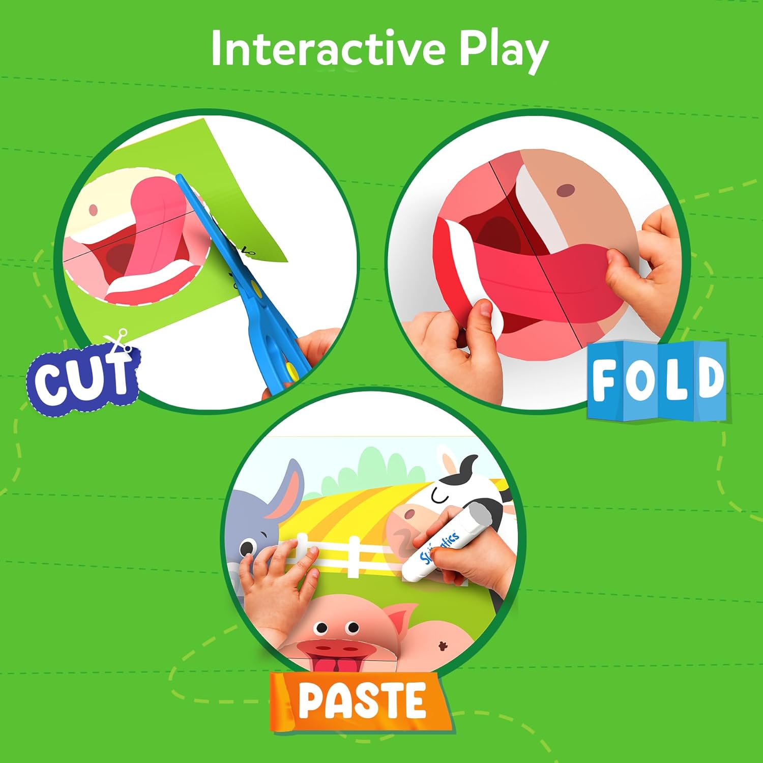 Thumbnail 4 de Skillmatics SNIP, SNIP! Scissor Skills Activity Book with Child-Safe Scissors & Felt Craft Kit (Ages 3–7)