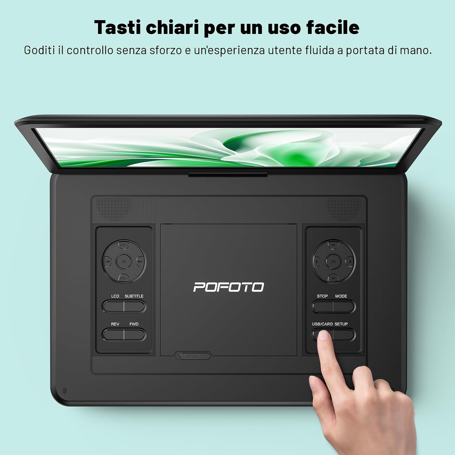 Thumbnail 2 de POFOTO Lettore DVD Portatile 15,6"