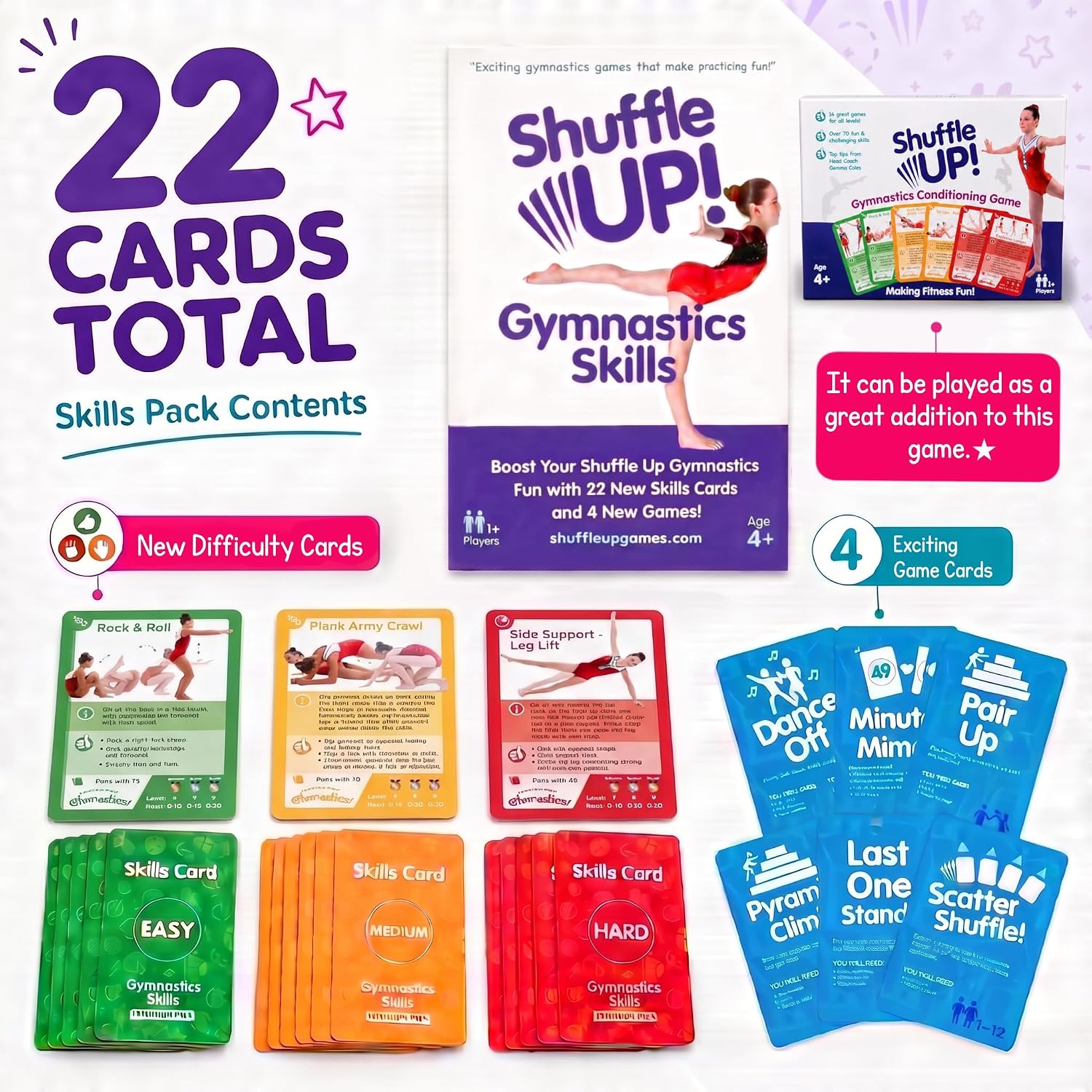 Detalle 2 de Gymnastics Skill Cards, 22 Skills
