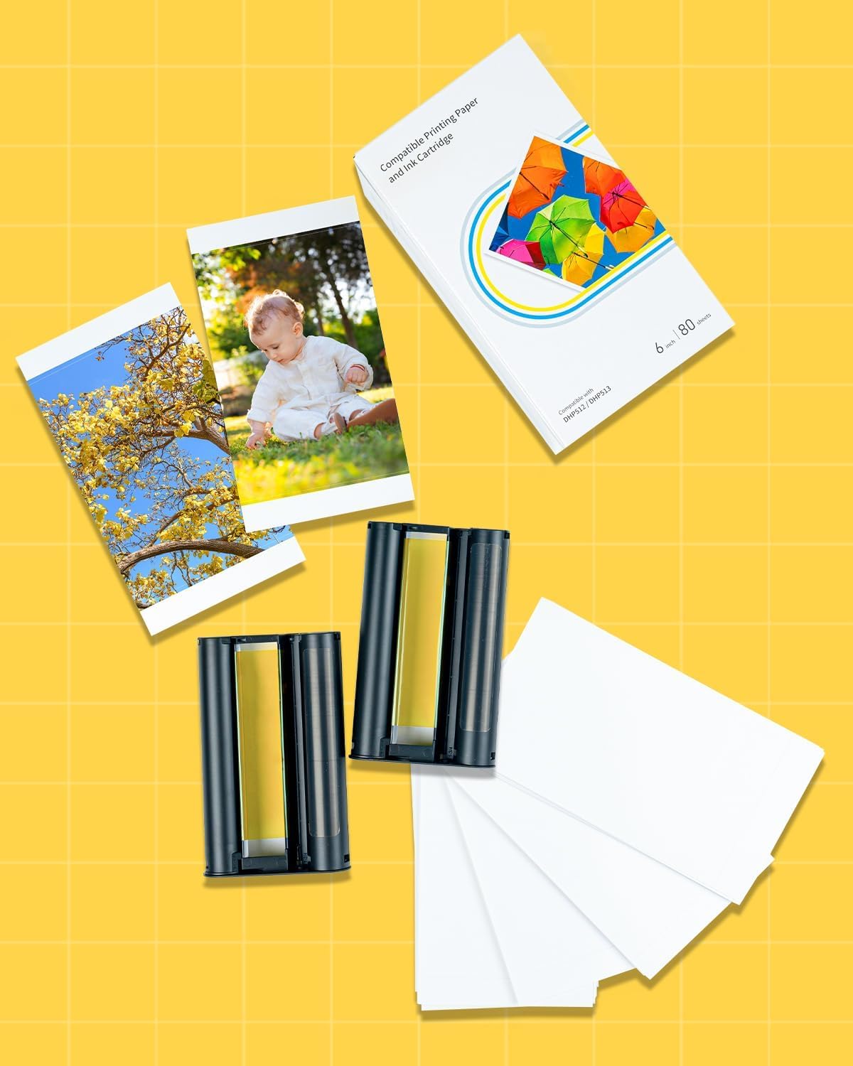 Thumbnail 6 de COLORTY 4 x 6-Inch Photo Paper and Ink Refill, 320 Sheets, 8 Cartridges