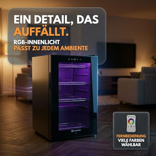 Thumbnail 6 de Sommertal GK50 Getränkekühlschrank 50L – Glastür, RGB LED, Touchscreen