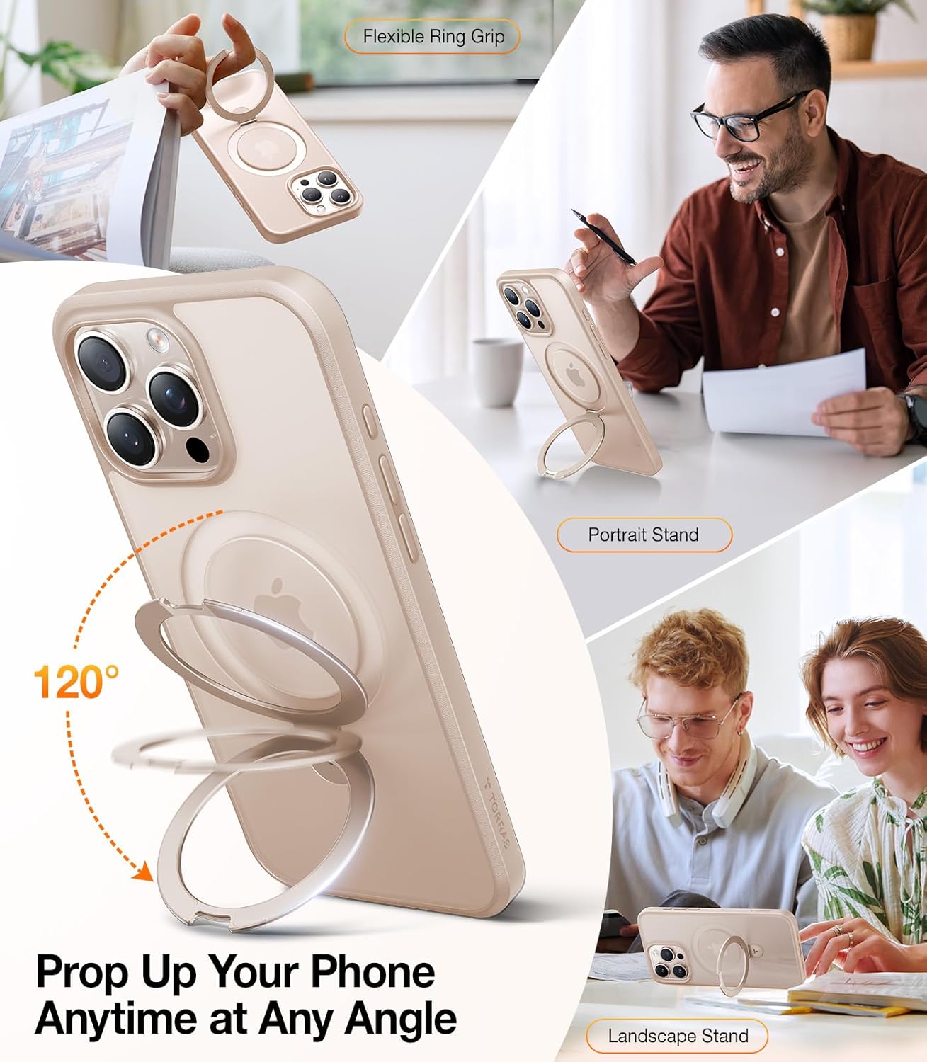 Detalle 2 de TORRAS Desert Titanium iPhone 16 Pro Max Case 6.9