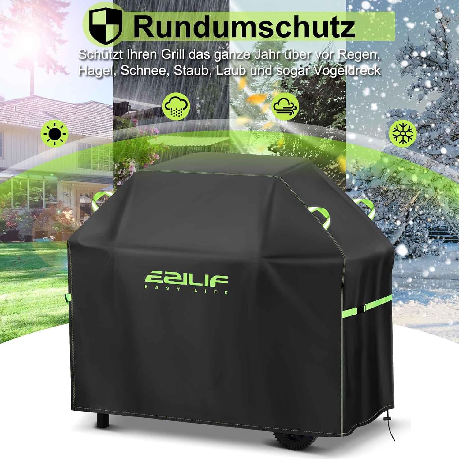 Thumbnail 6 de Ezilif Grillabdeckung Wetterfest 132x66x110 cm