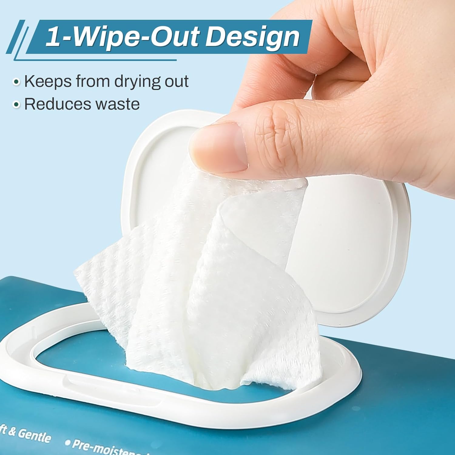 Detalle 2 de Vitamin E Aloe 8"x12" Adult Bath Wipes 720 🧻