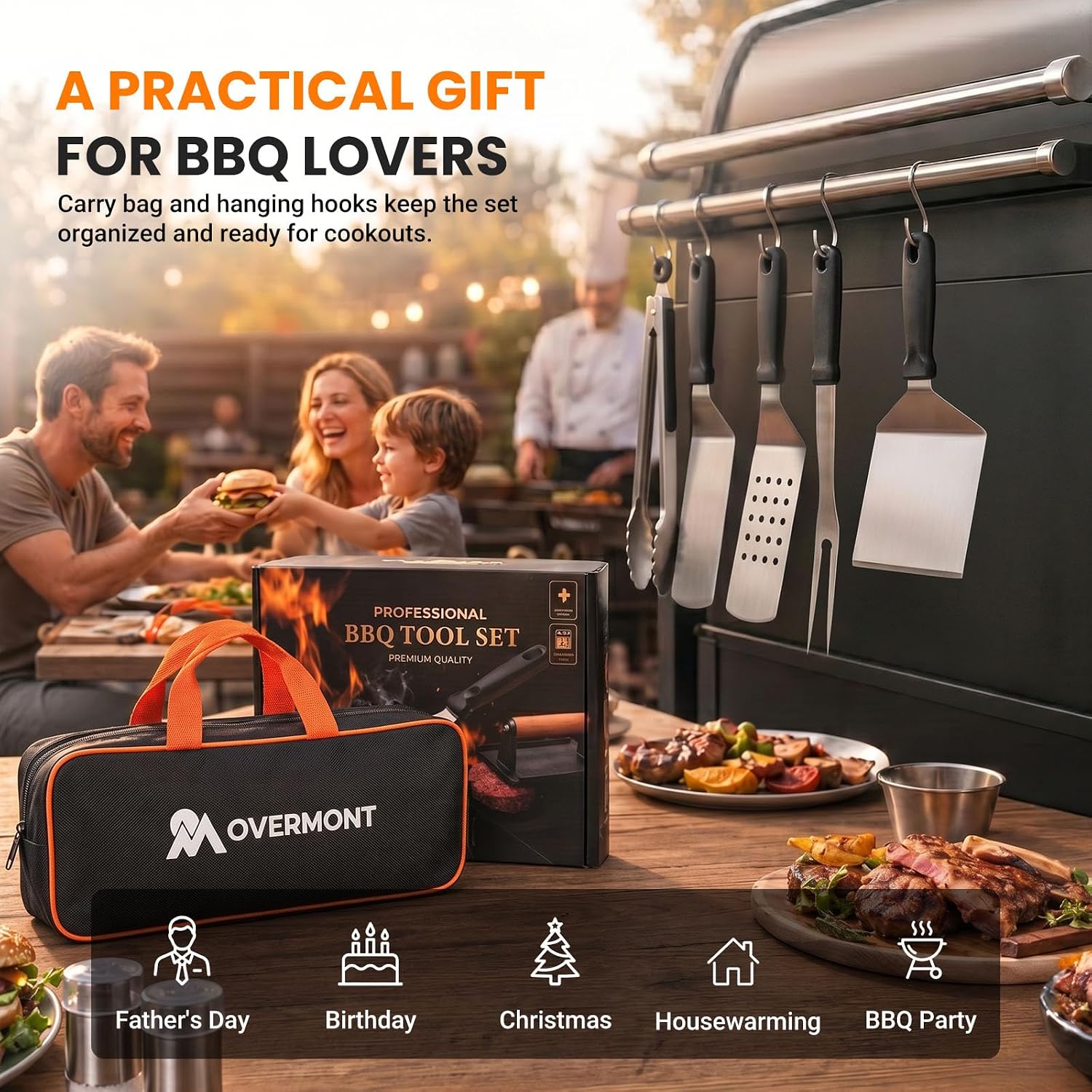 Thumbnail 6 de OVERMONT 31-Piece Set Griddle Accessories Kit with Stainless Steel Tools