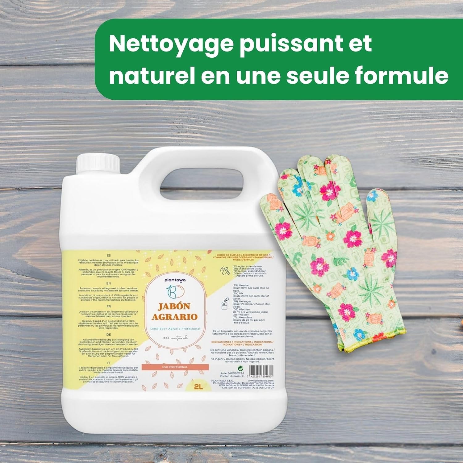 Detalle de PLANTAWA Savon Potassique 2L – Formule Naturelle Polyvalente pour Préparations Maison