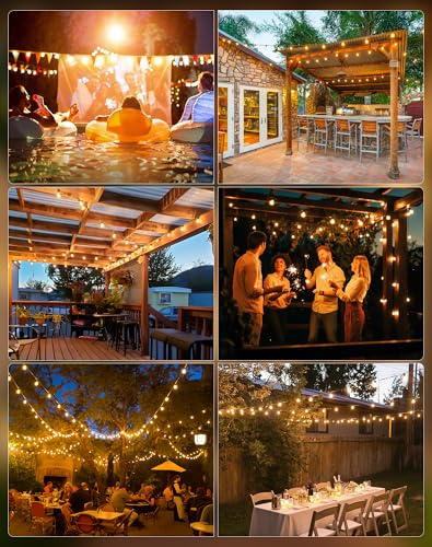 Thumbnail 5 de EVXFG Guirnalda Luces Exterior Jardin 9M (30Ft) con Bombillas G40 LED, IP44, 240V