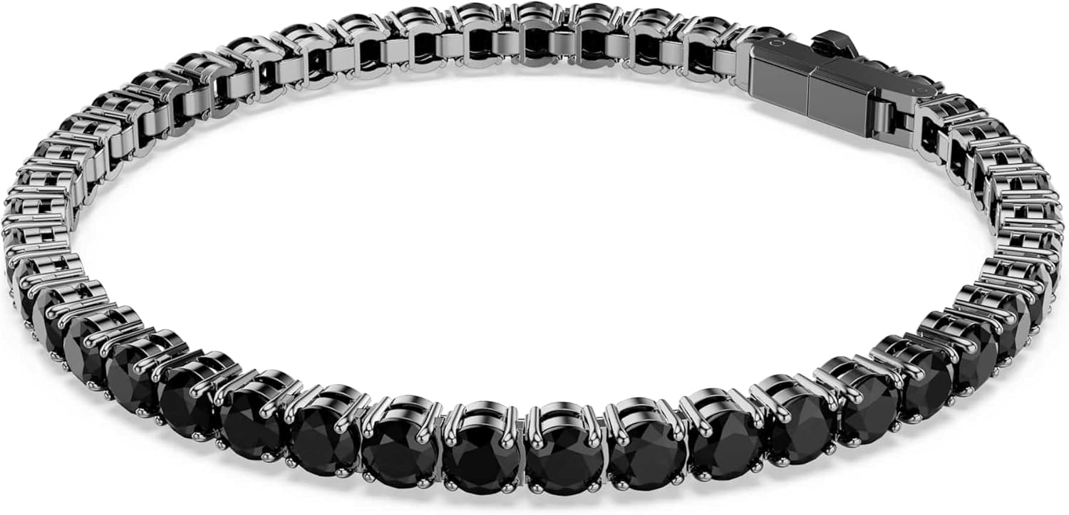 Thumbnail 1 de Swarovski Matrix Collection Tennis Bracelet – bracelet tennis noir en céramique, rhodié au ton rutenio