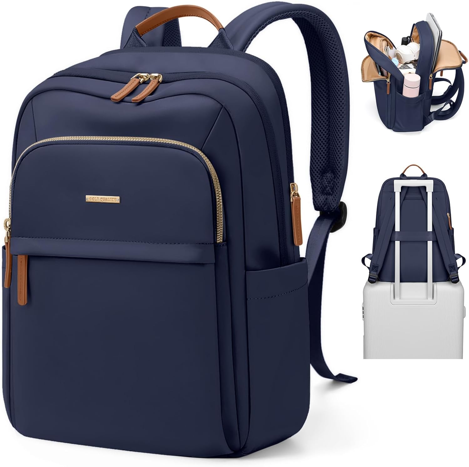 Detalle de GOLF QUALITY 16-Inch Travel Backpack for Women with Laptop Compartment