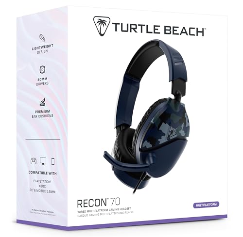 Detalle 1 de Turtle Beach Recon 70 Blue Camo 🎮 para PS4, Switch, Xbox, PC