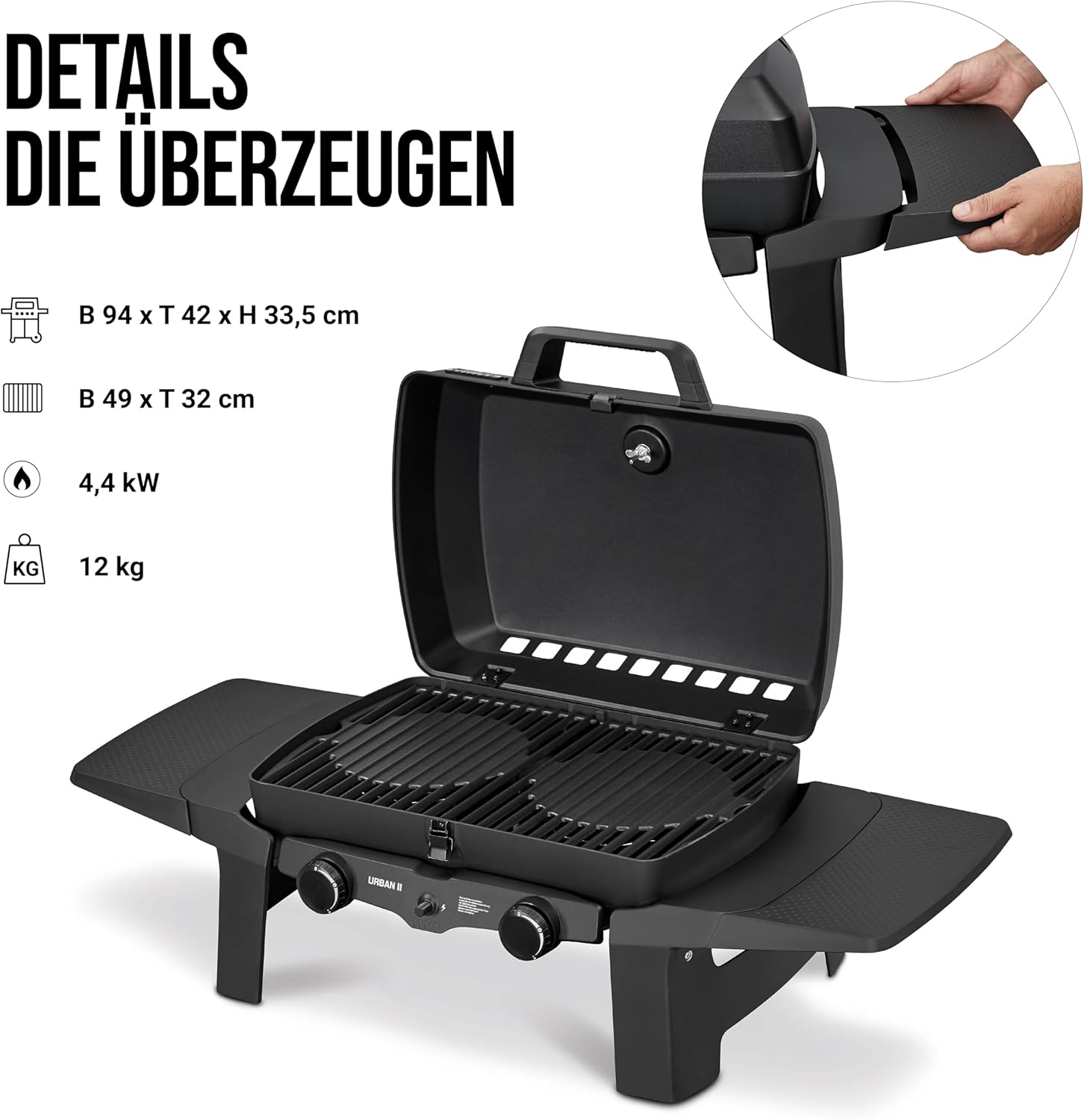 Thumbnail 3 de Enders Urban II Gasgrill Tischgrill 2 Brenner