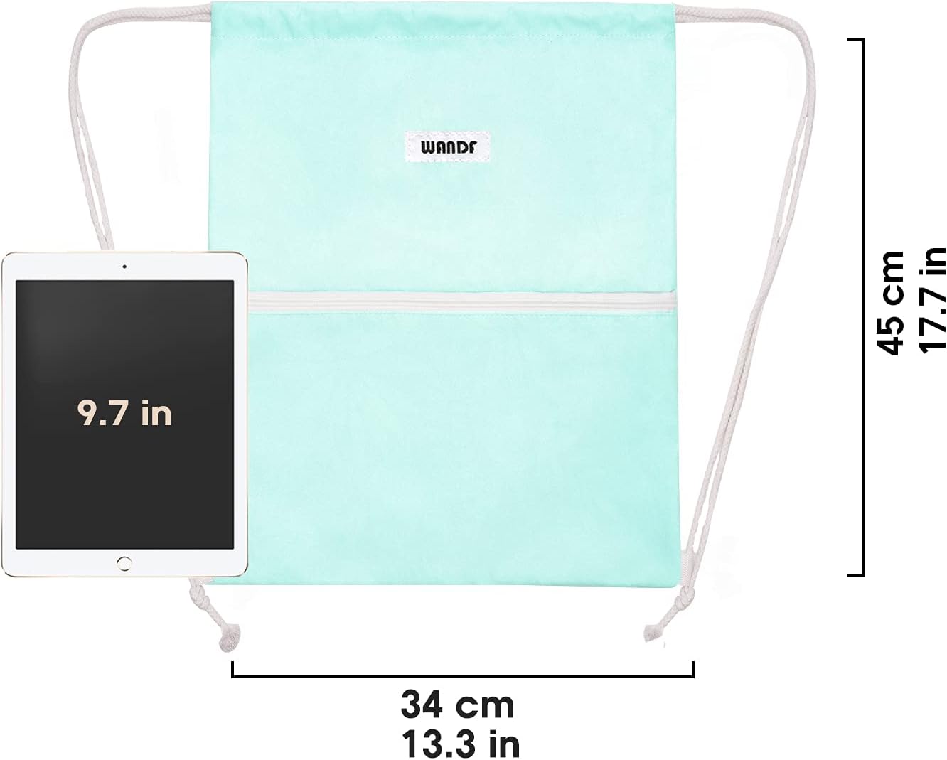 Thumbnail 3 de WANDF Sac de sport à dos pliable avec cordon réglable et poche extérieure