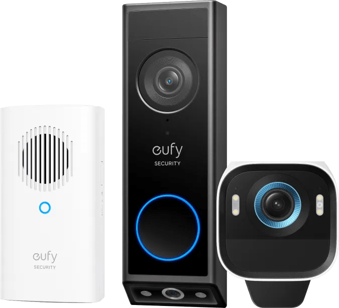 Detalle de eufy eufyCam S3 Pro Doppelpack mit Video Doorbell E340