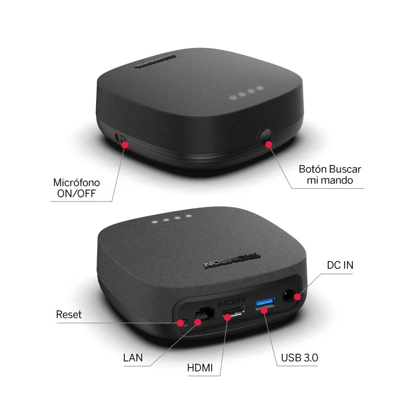 Detalle 2 de Thomson BOX PLUS 270G Smart TV 4K Gris 📺 Wi-Fi, Ethernet