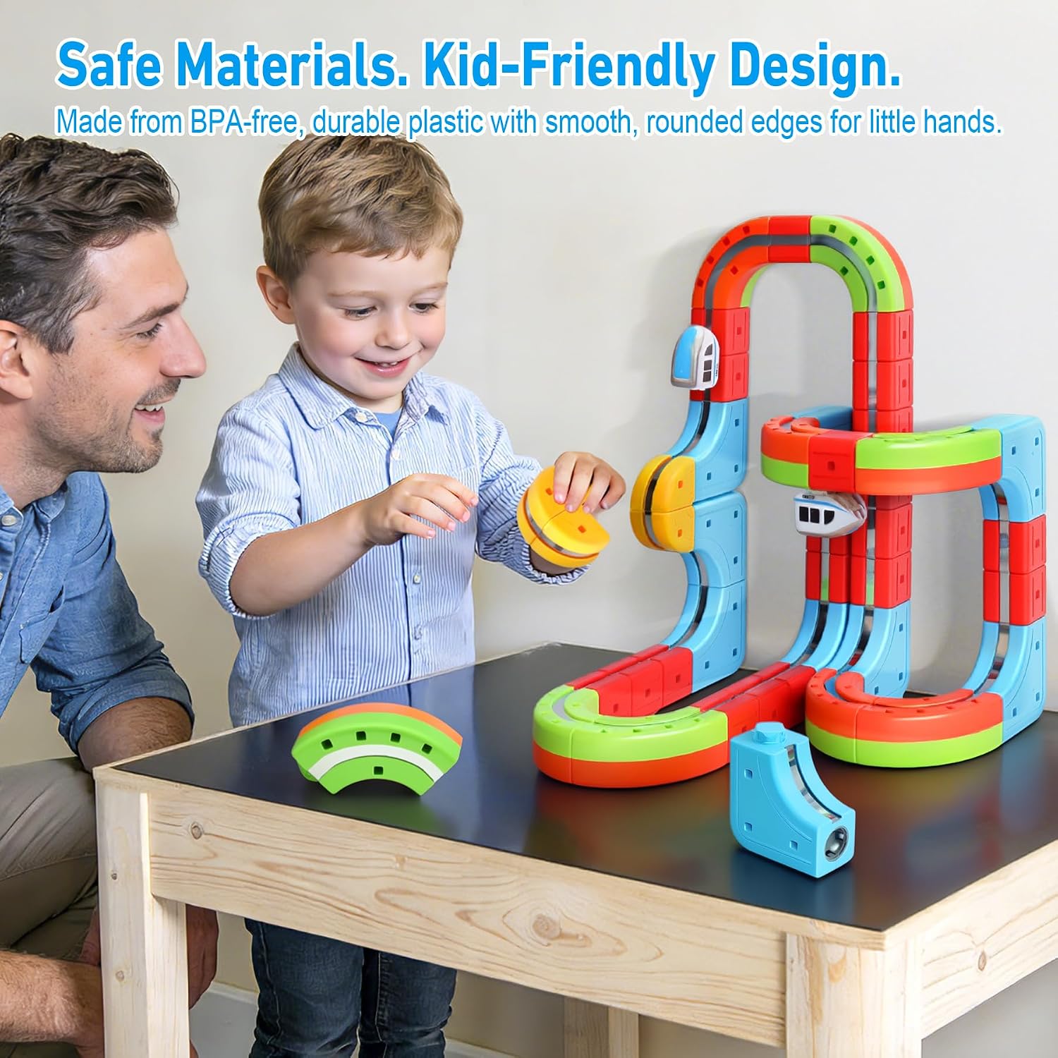 Thumbnail 3 de Hamino Electric Train Set for Kids with Anti-Gravity Magnetic Tracks (38pcs)