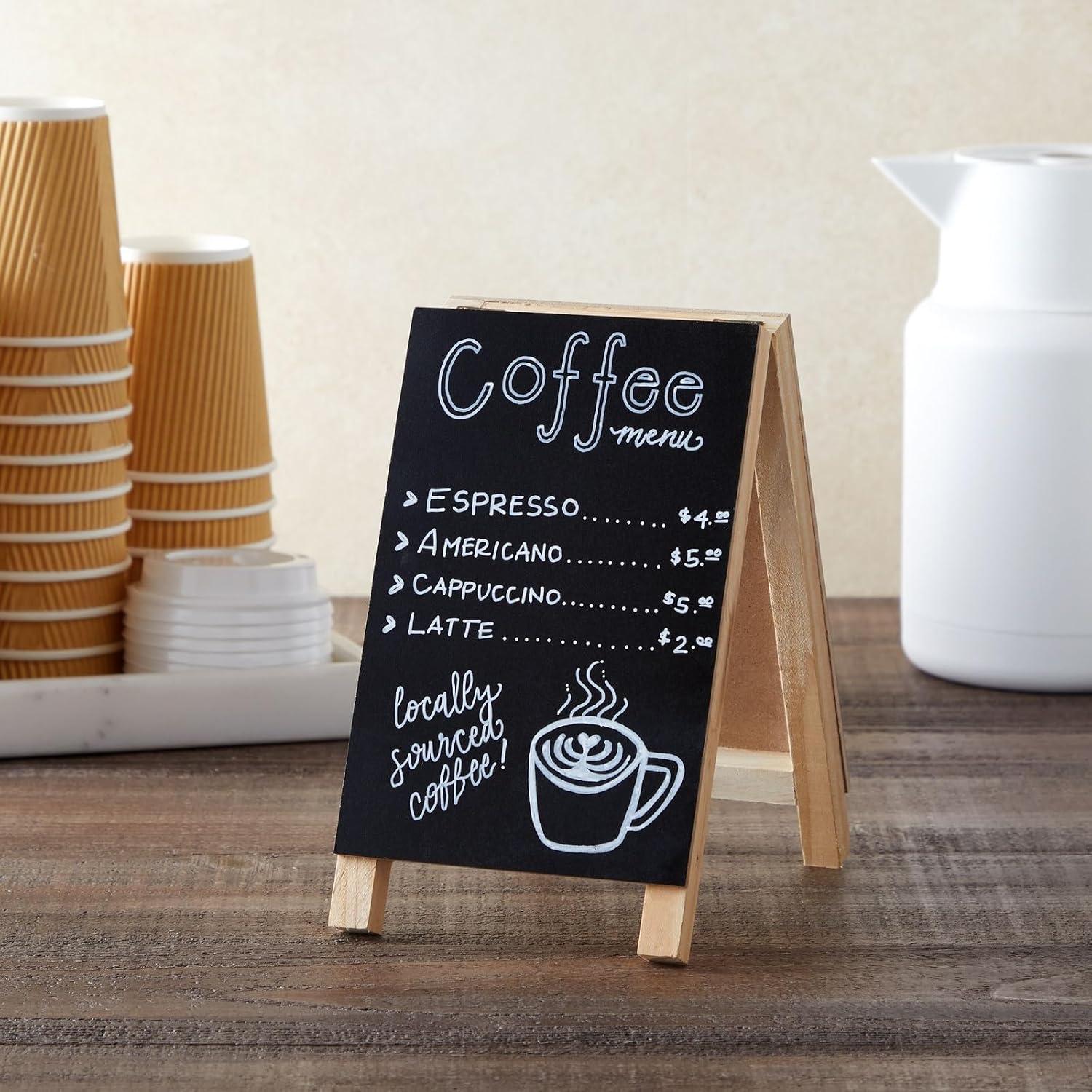 Detalle de Juvale Mini Chalkboard Easel Signs, 2-Pack