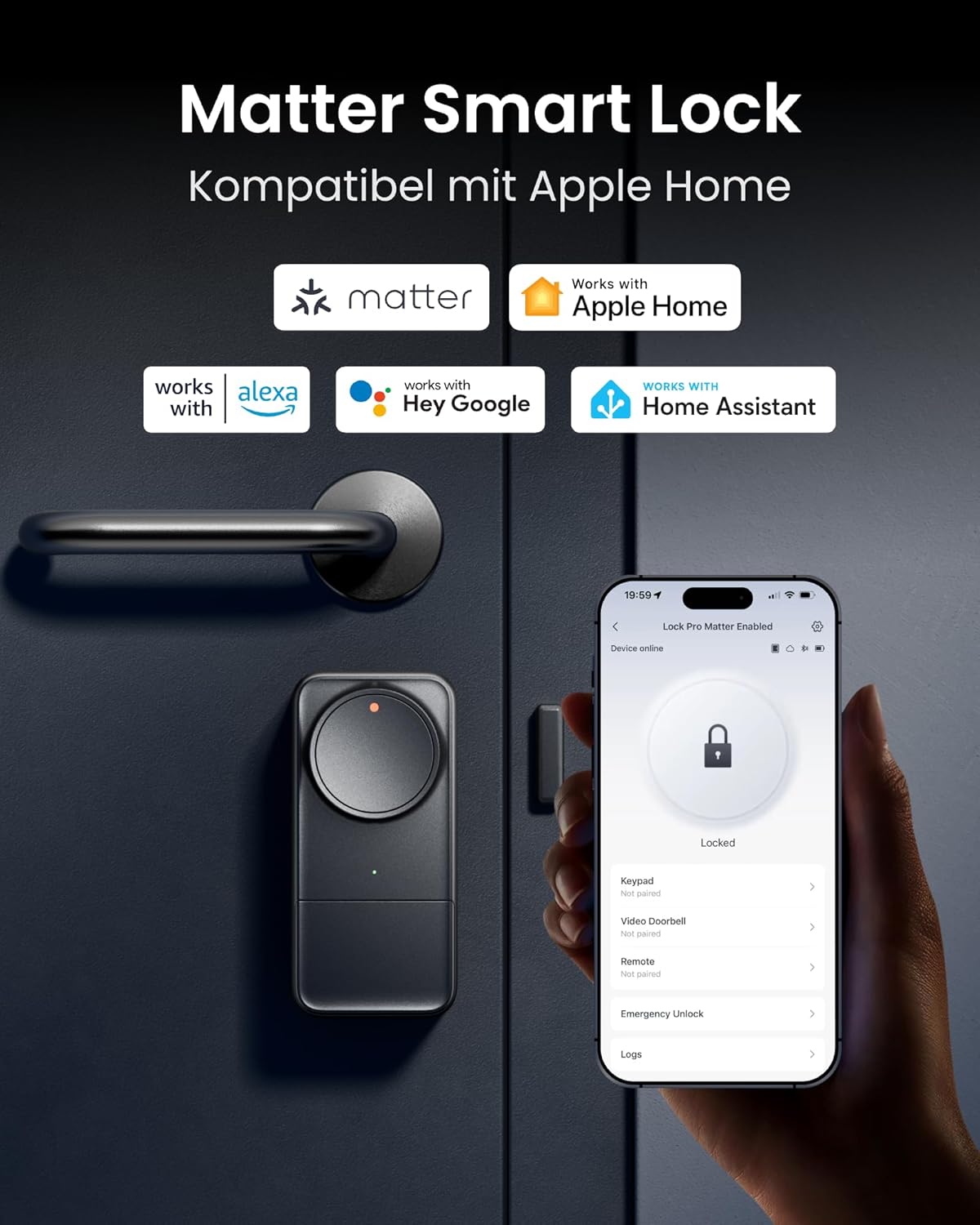 Thumbnail 2 de SwitchBot Smart Lock Pro Fingerabdruck-Türschloss
