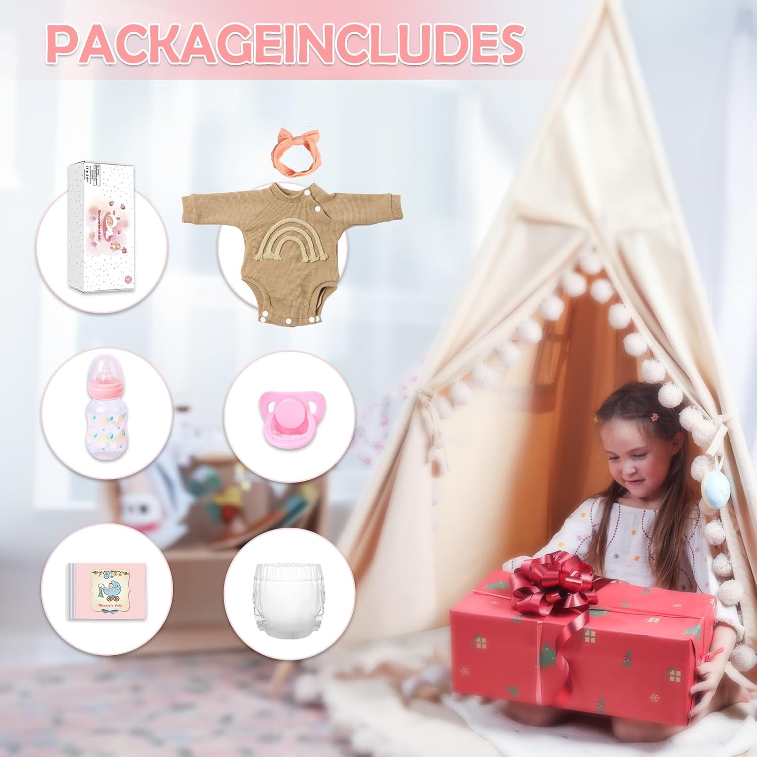 Thumbnail 5 de WOOROY Realistic Reborn Baby Doll 18 Inch Girl