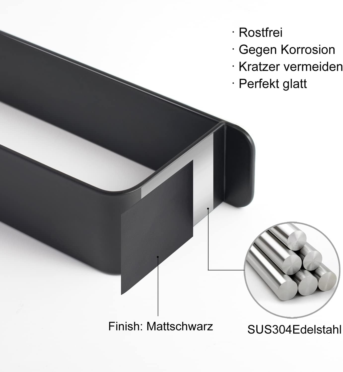 Thumbnail 4 de Handtuchhalter ohne Bohren 42 cm Edelstahl