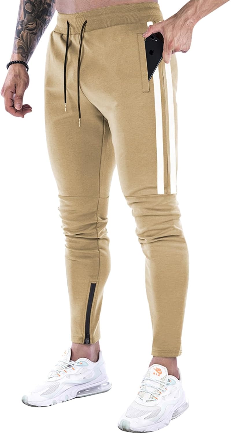 Detalle de Suwangi Pantaloni Tuta Uomo Slim Fit Palestra