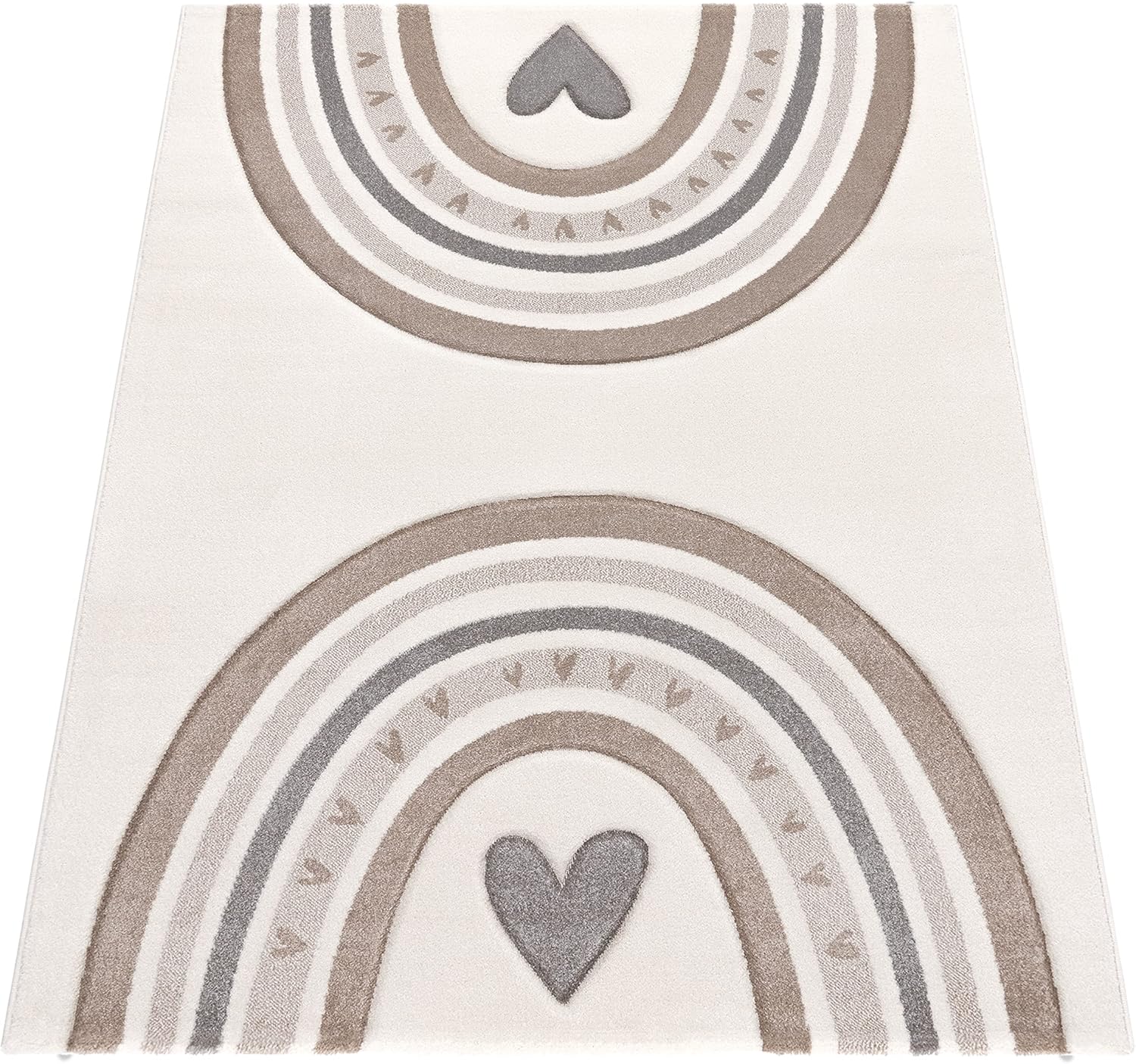 Thumbnail 4 de Tapis enfant Paco Home arc-en-ciel cœur 3D 80 x 150 cm en polypropylène