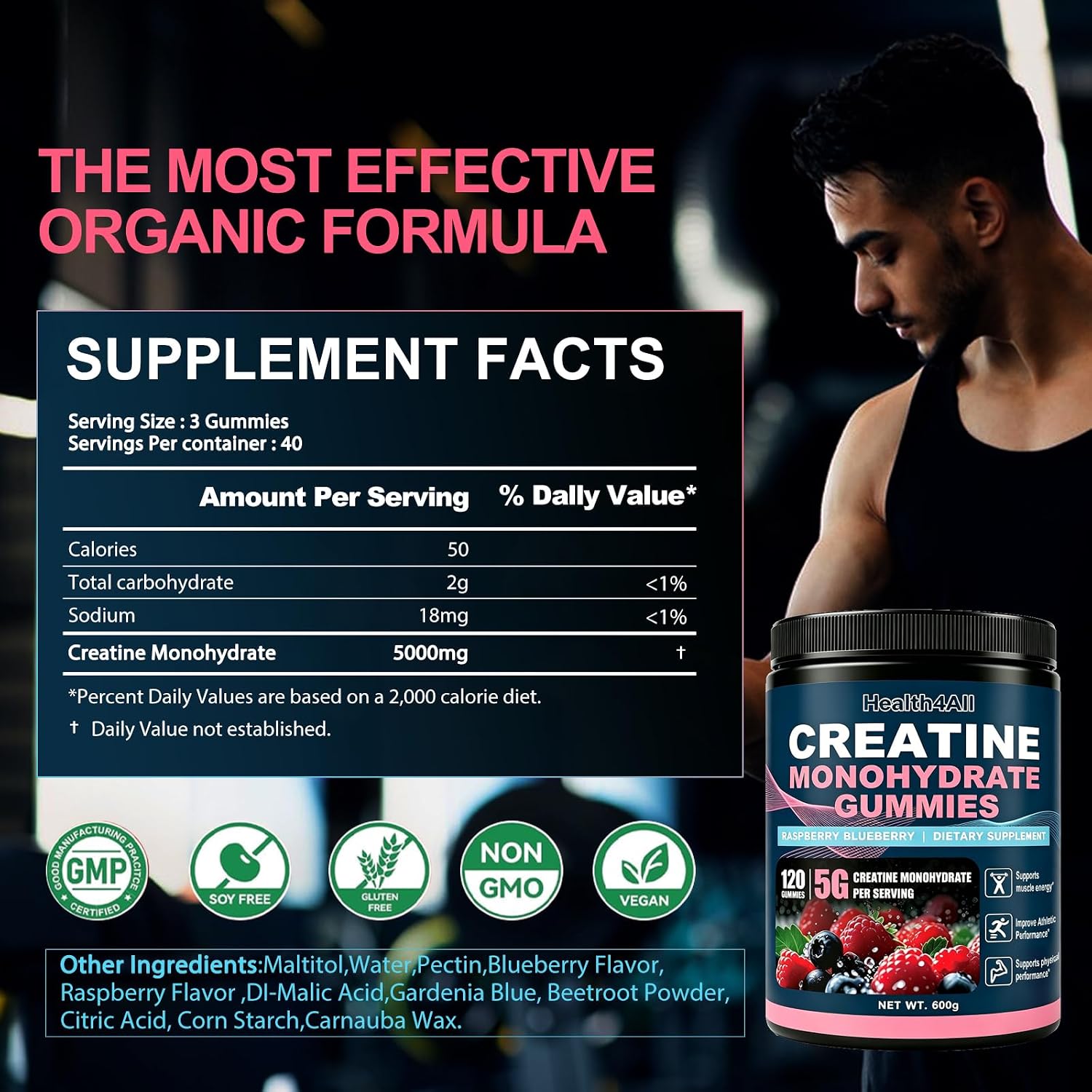 Thumbnail 5 de Health4All Creatine Gummies 5g