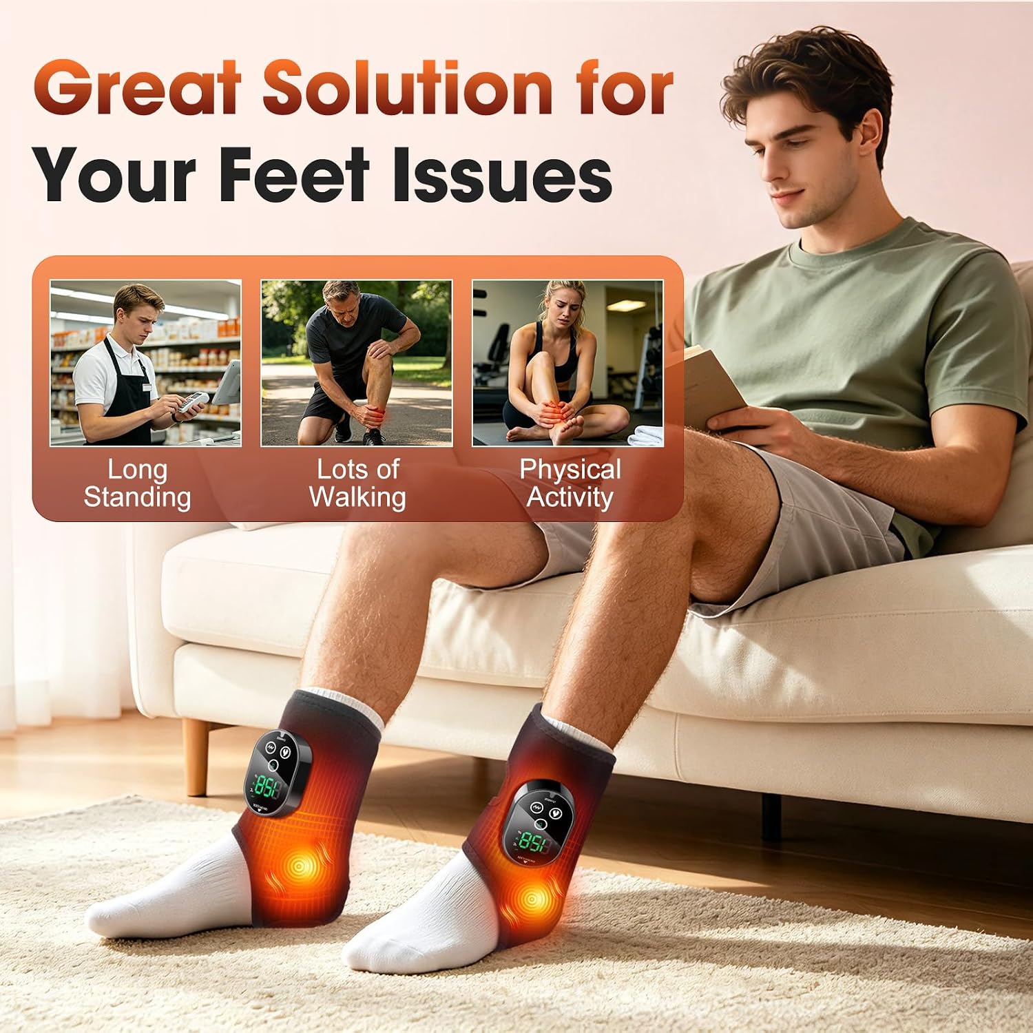 Detalle de DeMoce Foot and Ankle Massager 3000mAh Battery