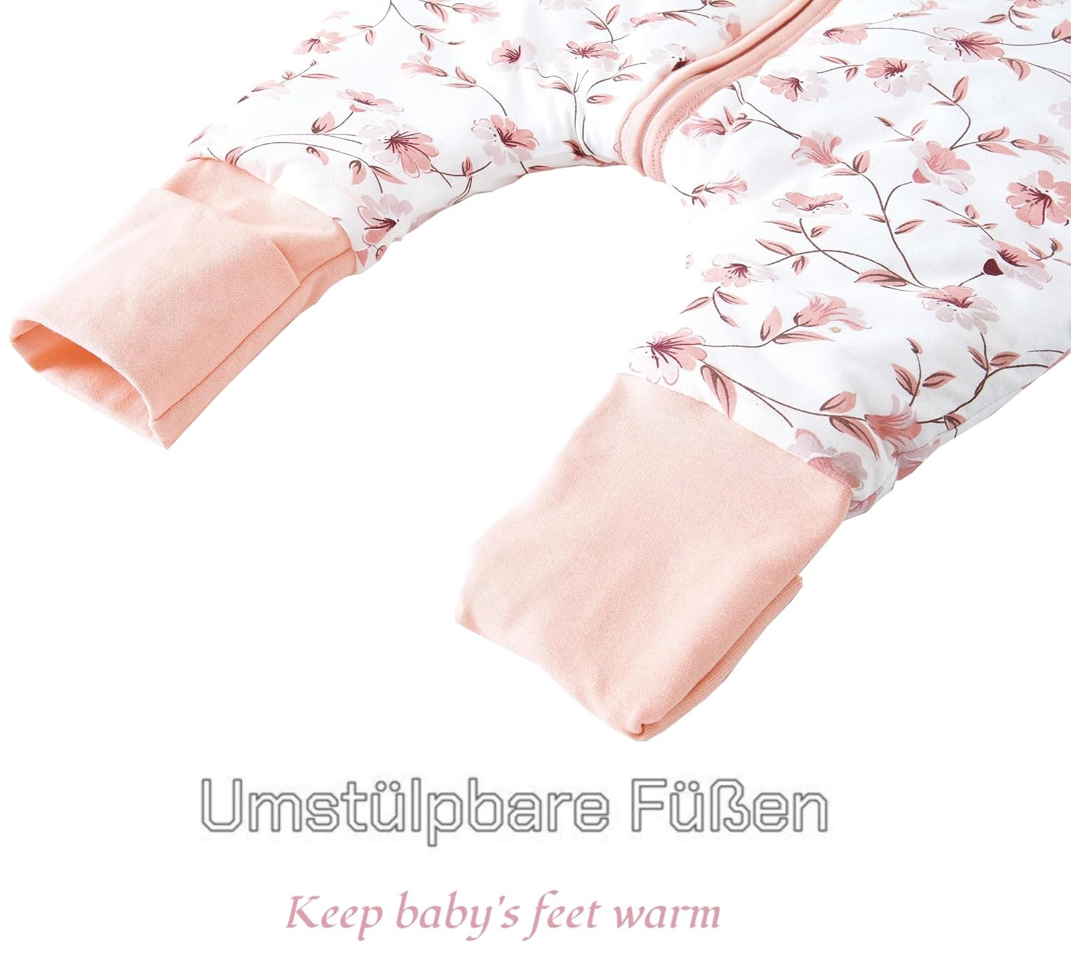 Thumbnail 3 de Teechodina Baby-Schlafsack mit Füßen im 2er-Set (2,5 Tog, Baumwolle) für Winter – ca. 100 cm / 110–120 cm