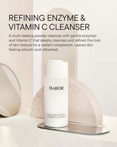 Detalle 2 de BABOR Cleansing Enzyme Cleanser für Mischhaut, ölige Haut und unreine Haut – Enzymatisches Reinigungs- und Peelingpulver mit Vitamin C (40 g)