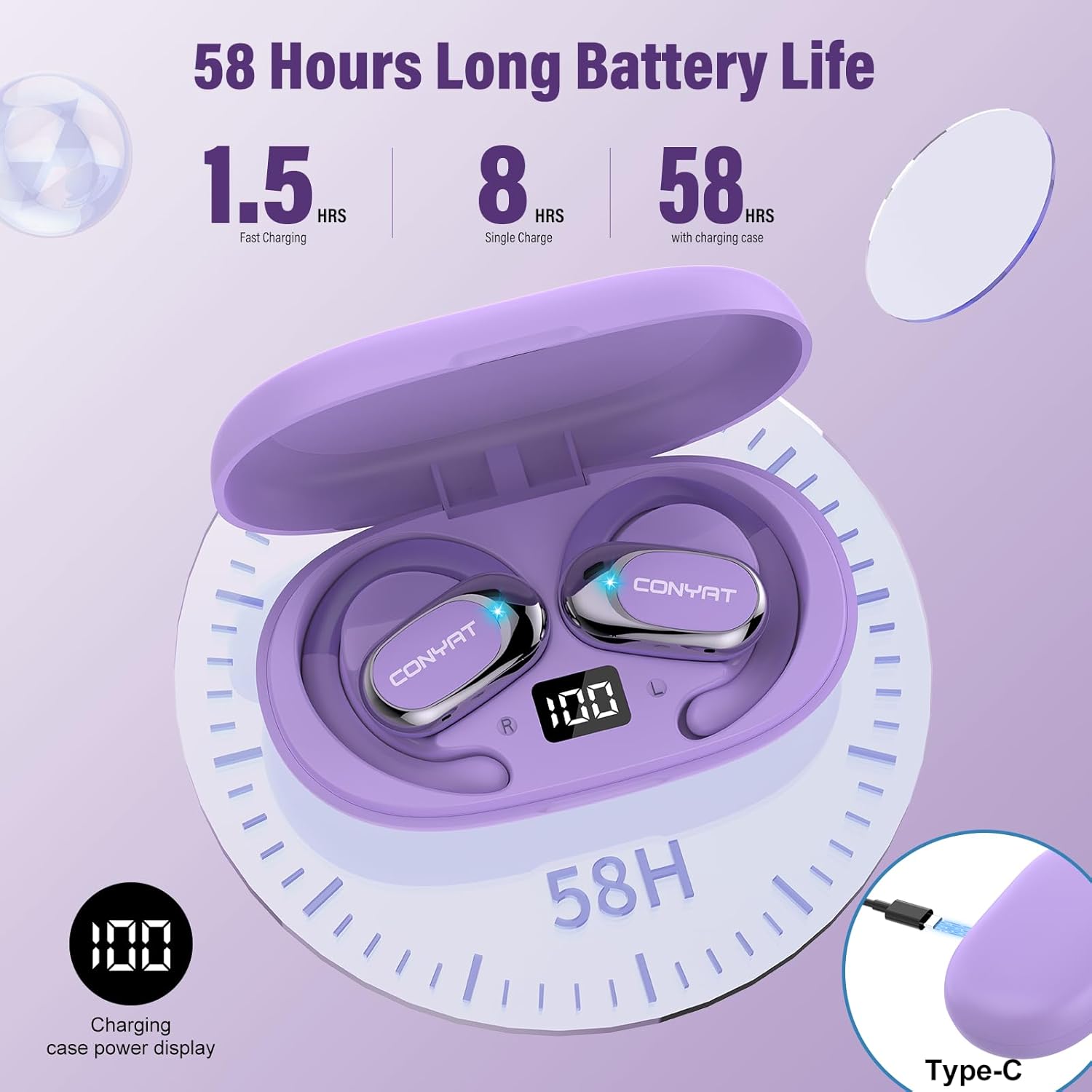 Thumbnail 4 de Conyat X7 AI Language Translation Earbuds: Real-Time 164-Language Translator with 6 Modes