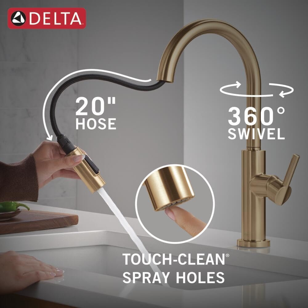 Detalle de Delta Kitchen Faucet, Champagne Bronze