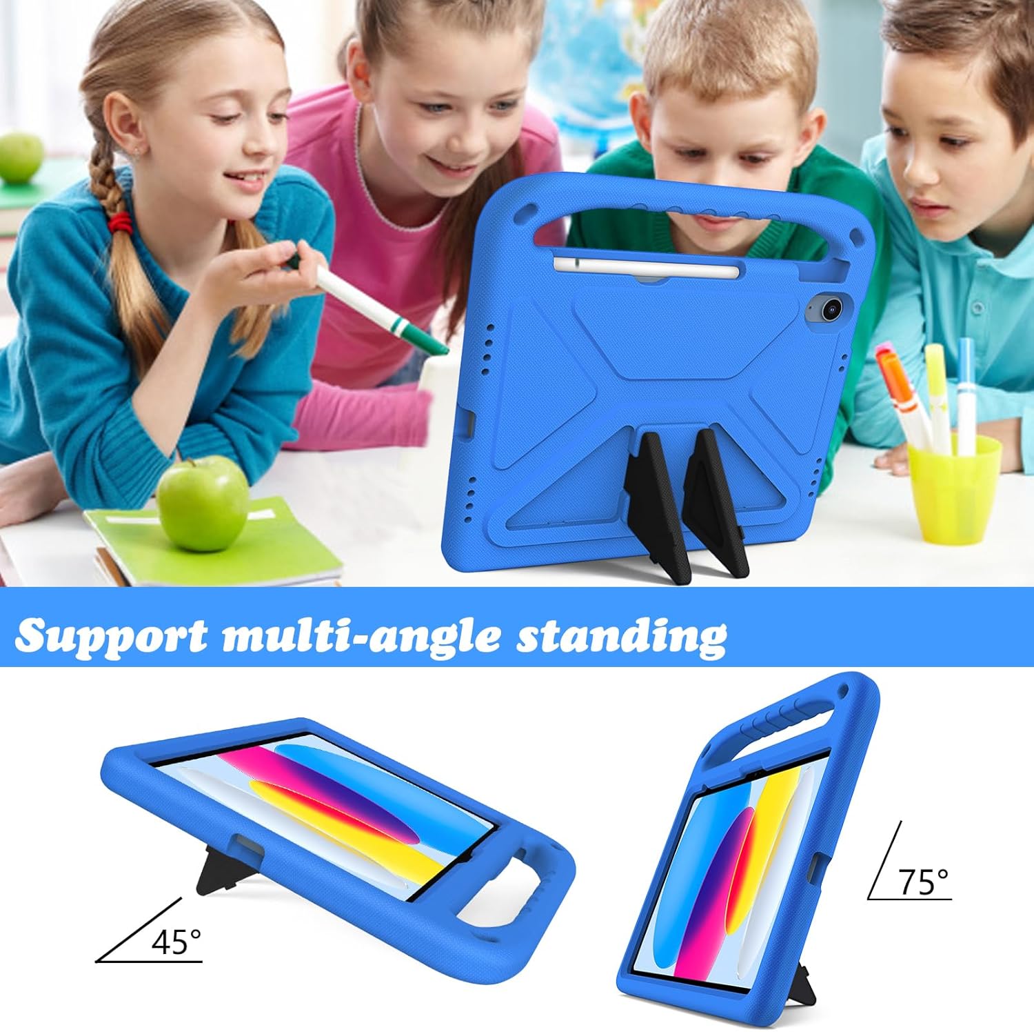 Thumbnail 3 de GOZOPO Kids Case for iPad A16 11th Gen and iPad 10th Gen: Lightweight, Shockproof Protection with Foldable Stand