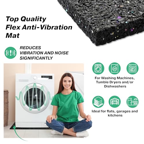 Thumbnail 1 de UK Anti-Vibration Washing Machine Mat 60cm x 60cm – Odourless, Eco-Friendly, Cut-to-Size