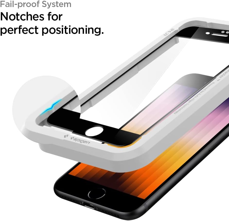 Thumbnail 3 de Spigen AlignMaster in vetro temperato per iPhone SE 3 (2022) / SE 2 (2020) / iPhone 8 / 7 con copertura totale e durezza 9H