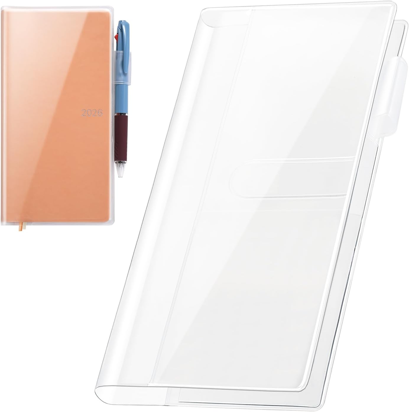 Detalle de DILVREWA Clear Cover for Hobonichi Weeks 2026 Planner, PVC with Pen Holder