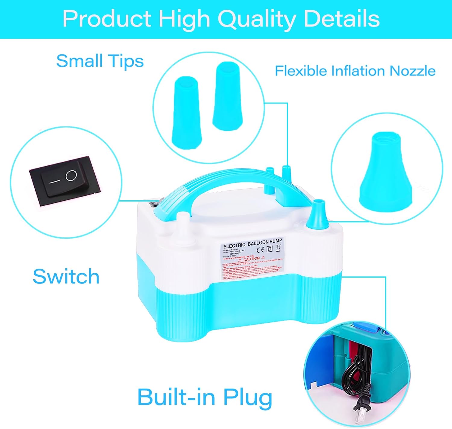 Detalle 2 de zikillya Electric Balloon Pump 600W