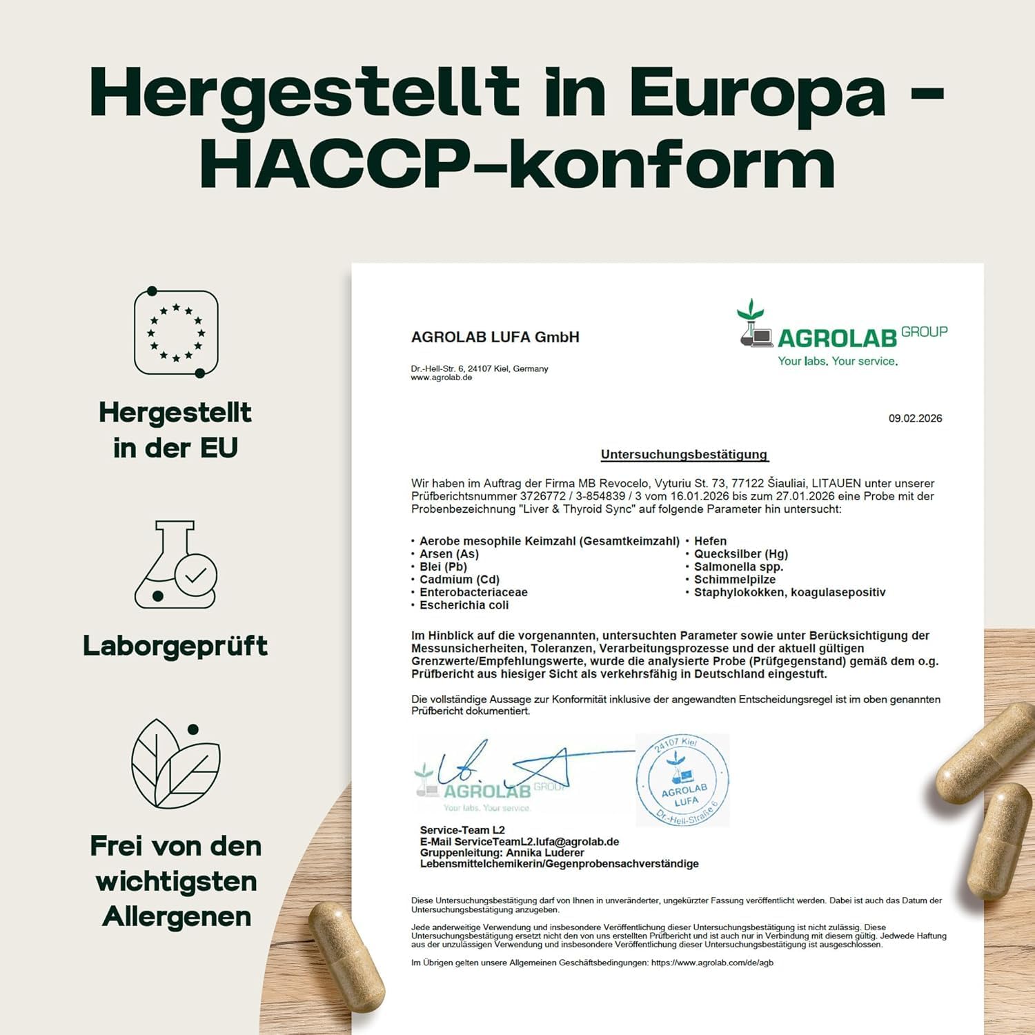 Detalle de Revocelo Leber-Komplex mit TUDCA – Schilddrüsen-Umwandler 9-fach-Formel (vegan) mit liposomalem Glutathion, Cholin und Selen, 60 Kapseln