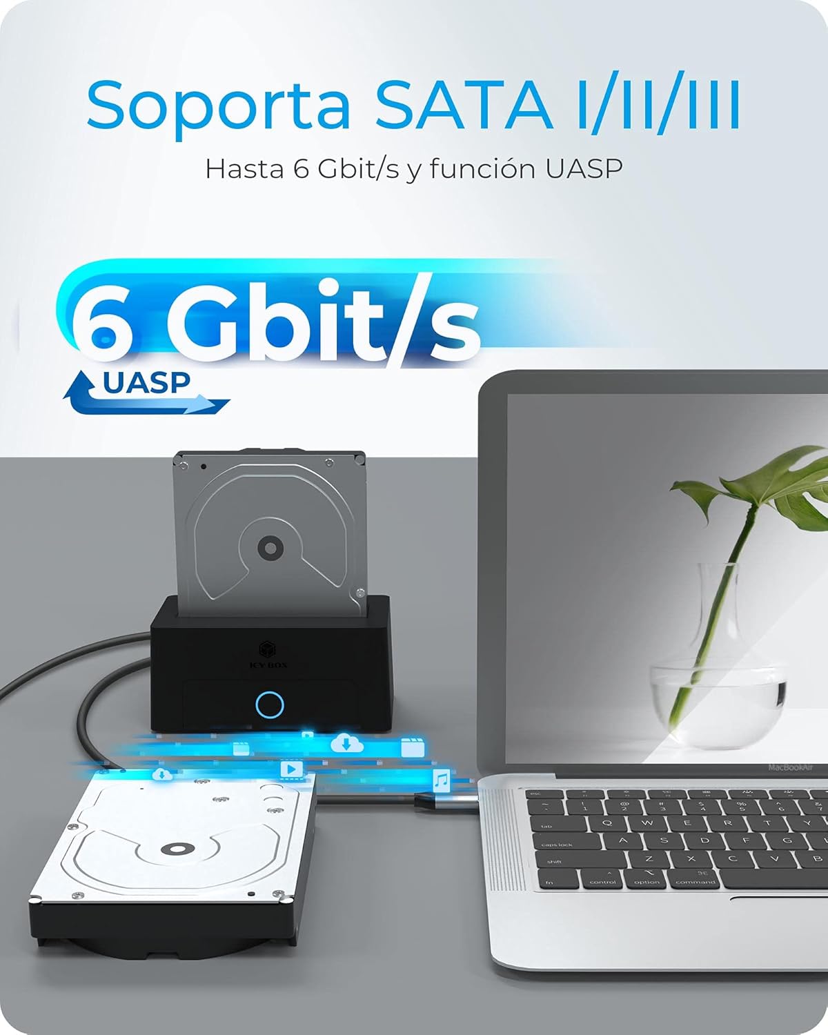 Thumbnail 4 de Icy Box Estación de Acoplamiento USB 3.0 5 Gbit/s