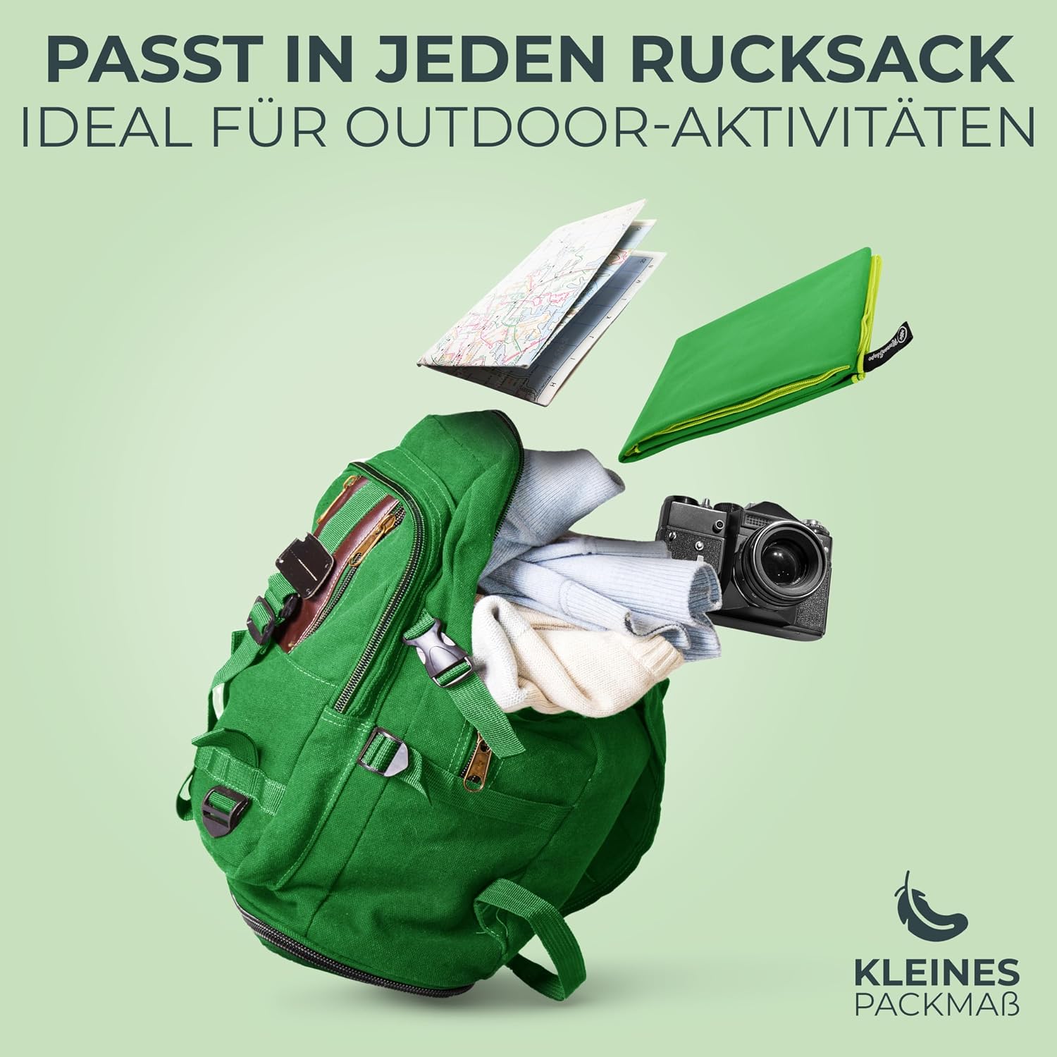 Detalle de NirvanaShape Mikrofaser Handtuch – Reisehandtuch 200 x 100 cm